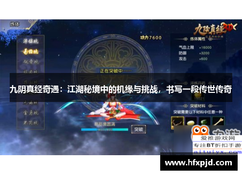 九阴真经奇遇：江湖秘境中的机缘与挑战，书写一段传世传奇
